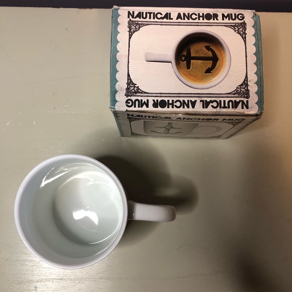 Sourpuss Nautical Anchor Coffee Mug Cup White New - Picture 3 of 6